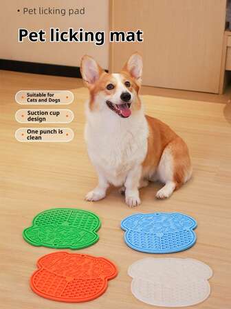 แผ่นรองเลียซิลิโคนสำหรับสัตว์เลี้ยงขายดี, ชามอาหารสุนัขแบบช้าพร้อมถ้วยดูด, แผ่นป้อนอาหารช้าป้องกันการสำลัก