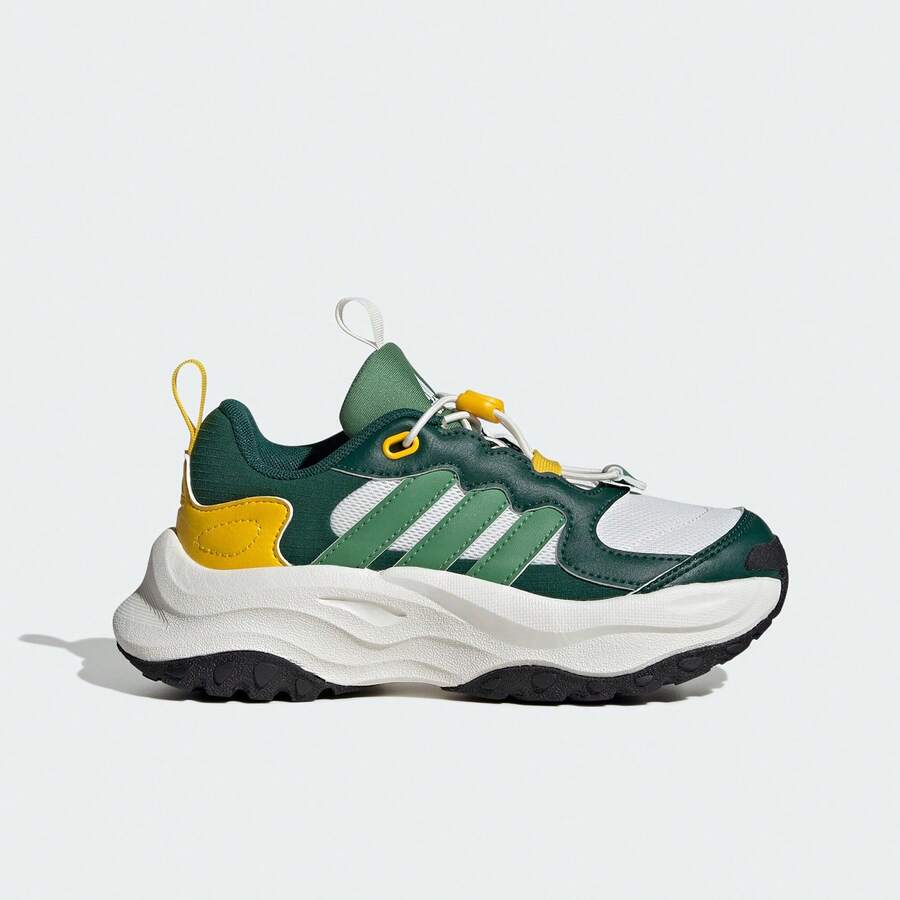 Adidas Shock-Absorbing Rebound Running Thick-Soled Casual Chunky Sneakers IH8683 - Bright White/dark Green - View 1