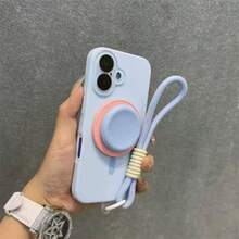 Jelly Color Silicone Magnetic Phone Holder, Colorful Dopamine Air Bag Pull-Push Stand, Desktop Holder Compatible With IPhone, Android Phone, Gift For Birthday, Family, Friends Gifts Birthday Push-Pull Phone Grip Phone Accessories