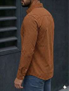 CAMISA ML BASICA REGULAR SLIM FIT - Naranja - Ver 3