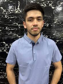 Men's Polo Shirt In Polyamide, Cool Fabric, Elastic, Style And Quality - 霧霾藍 - 查看 2