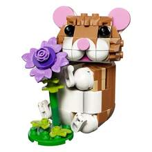 LEGO Creator 3 In 1 Cute Hamster With A Flower Building Toy For Girls & Boys, Ages 7+ - Kids Build A Hamster, Hedgehog Or Eagle Animal Figure - Gift Idea For Birthdays - 31376 - 31376 - View 2