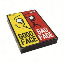 "Good Face Bad Face: 2-5 Player Party Game, Hilarious Bluffing & Guessing Game (React To Scenarios With Good/Bad Faces), Quick Lighthearted Gameplay, Includes Funny Prompt Cards, Ideal For Game Nights, Gatherings & Hobby Enthusiasts Seeking Playful, Competitive Group Fun" - Multicolor - View 1