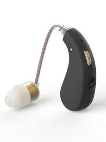 Hearing Aids With Features Such As Ear-Hook Style, Noise Cancellation, Sound Amplification, Assistive Hearing Amplification, And USB Charging. The Sound Is Clear For The Elderly With Behind-The-Ear Sound Amplifiers.