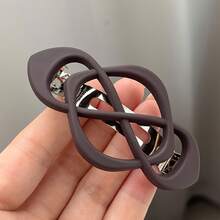 Fashion Hollow Metal Hair Clip With Princess Ponytail Spring Hairpin, Suitable Back Of - Dark Blue - View 11