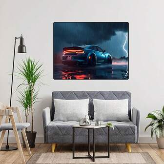 1pc Diamond Painting Kit, Modern Art, Car Theme, Suitable For Bedroom, Living Room, Corridor, Wall Art, Wall Decor, Winter Decor, Room Decoration
