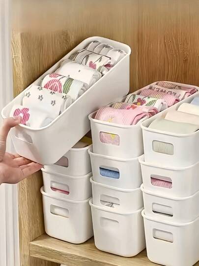 6个多功能抽屉收纳盒，大容量耐用，适用于厨房冰箱食品收纳、教室笔筒、桌面整理、家居化妆品收纳——也适合浴室/宿舍零食收纳，是送给房主和学生的理想圣诞礼物。