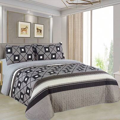 Casaisla Home Collection Juego de Edredón Reversible 4 Piezas con Sábana de Cajón y Fundas de Almohada (Matrimonial y King Size) Seleccione Tamaño y Diseño