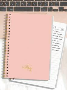 Trees A5 Undated Lined Notebook – 108 Pages Spring Daily Weekly Lined Journal For Meeting Notes, Personal Dairy & Study Planner, Minimal Design For Home Office School Supplies Teacher Appreciation Gift Mother's Day - Pink - View 7