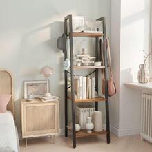 Ladder ShelvesYMYNY HBC024H - Estantería de escalera de 4 niveles moderna 125 cm de altura estante organizador independiente para sala de estar dormitorio cocina soporte - 4 niveles - Ver 1