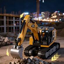 1:64 Scale Miniature Realistic Car Model, Portable Alloy Excavator Remote Control Car, Mini Remote Control Car, Adjustable Gear Engineering Toy Car, With LED Lights, Supports Smartphone, 2.4G Remote Control Model Car, Realistic Remote Control Engineering Excavator Toy, Track Action Simulates Engineering Work Scenes, Suitable For Boys And Girls, Ideal Children's Gift Toy, Perfect Christmas Stocking Gift - Multicolor - View 2