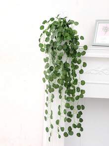 2 件装人造西瓜叶、红薯叶、海棠叶壁挂藤蔓、假植物