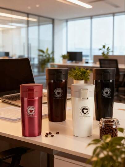 One-Touch Instant Temperature Retaining American-Style Bounce Lid Insulated Tumbler, Leak-Proof, Double-Wall Vacuum Sealed, Long-Lasting Temperature Retention, Designed For Efficient Professionals On The Go