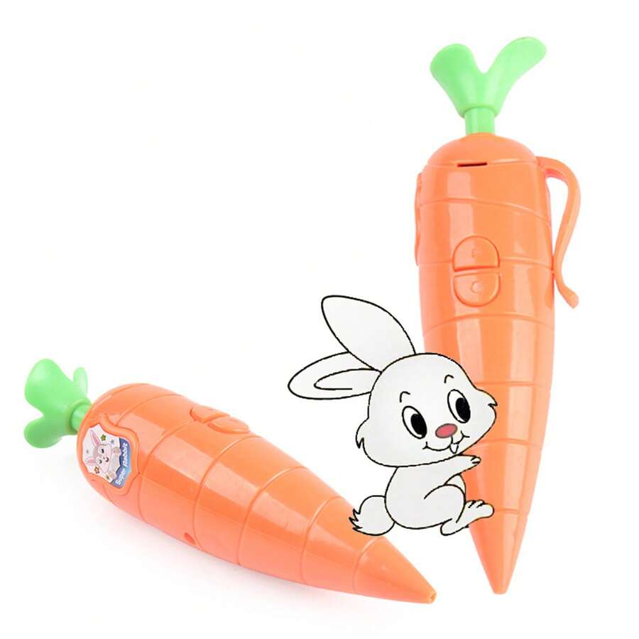 1pc Carrot-Shaped Novelty Pen With Recording Function, Unique Gift, Back To School - Multicolor - View 1