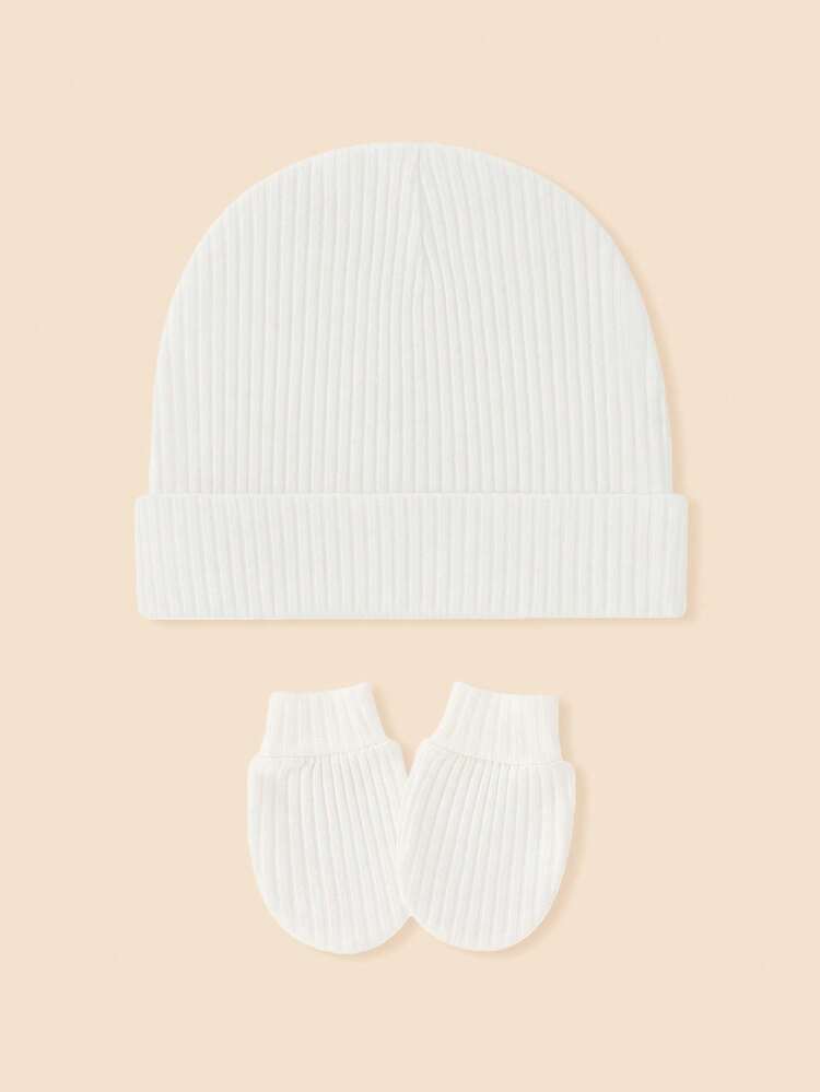 3 Juegos de Gorros y Guantes para Recién Nacidos - Gorros de punto suaves y manoplas antideslizantes, adecuados para bebés de 0 a 6 meses, de Cashsoft cómodo, populares accesorios esenciales para bebé en color rosa durante todo el año. - 3 juegos - Añade 2
