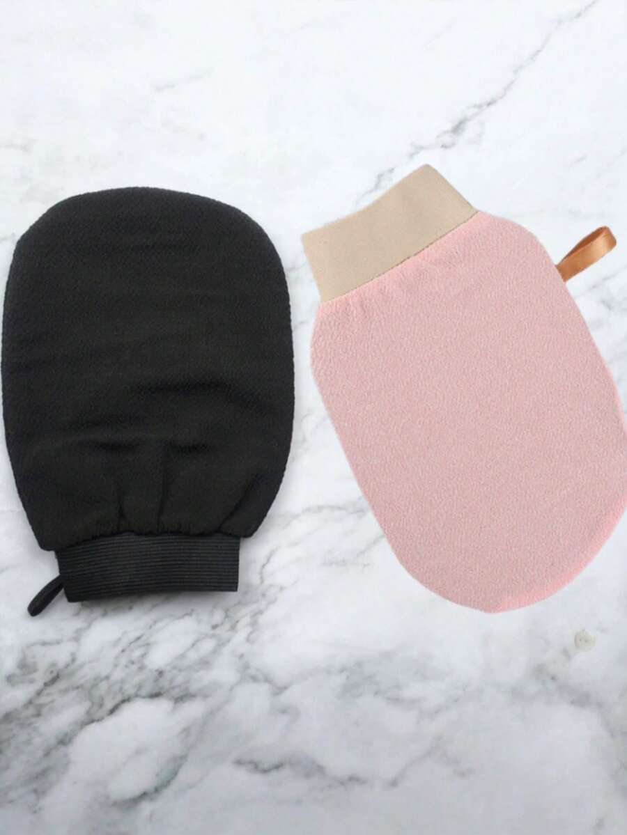 1pc Body Exfoliating Glove, Double-Sided Body Cleansing Towel, Suitable For SPA, Massage And Body Exfoliation, Ideal For Removing Dead Skin, Includes Multi-Color Deep Cleaning Bath Towel, Loofah - Multicolor - View 1