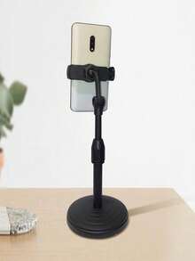 Metal Stand For Phones, Adjustable And Universal Durable Metal Stand For Mobile Phones (Suitable For Live Streaming, Online Classes, Vlogs Scenarios) Compatible With IPhone, Android Phone, Gift For Birthday, Family, Friends Gifts Birthday Phone Holder Phone Stand Phone Accessories Strong Load-Bearing - Black - View 12