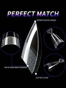 240片软胶美甲贴片，12种尺寸，半磨砂半透明全覆盖按压式美甲贴片，短款杏仁形延长法式假指甲，预成型凝胶延长美甲胶囊，按压式美甲，美甲用品，适合女孩女士DIY美甲