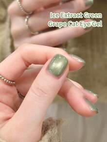 annies 10ml Lce Extract Green Cat Magnetic Gel Nail Polish Soak Off Varnish Semi-Permanent Holography Cat Eye Gel Nail Art Salons Nails - Multicolor - View 2