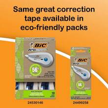BIC Wite-Out Brand EZ Correct Correction Tape, 39.3 Feet, 2-Count Pack Of White Correction Tape, Fast, Clean And Easy To Use Tear-Resistant Tape Office Or School Supplies - 黑色 - 查看 2