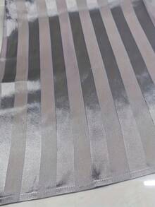 New Middle Eastern Moroccan Dubai Clothing Striped Robe, Mid-Sleeve Embroidered Saudi Arabian - Light Grey - View 7