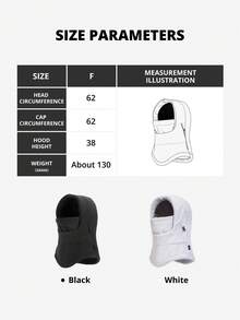 CAMEL CROWN 骑行保暖防风滑雪面罩拉瓦帽 - 黑色 - 查看 8