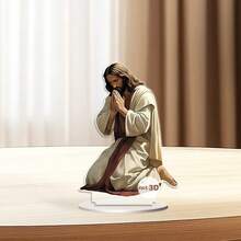 Statua in acrilico di Gesù in preghiera - Decorazione unica per casa, ufficio, camera da letto e caffè - Adatta per persone religiose e amanti dell'arte - Regalo perfetto per celebrazioni religiose e per il riscaldamento della casa - Multicolore - Visualizzare 6
