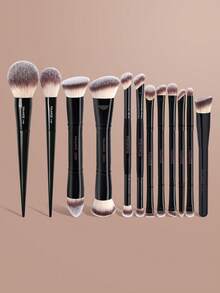 MAANGE 2/5/7/12pcs Professional Makeup Brush Set, Including Blush Brush, Foundation Brush, Powder Brush, Eye Shadow Brush, Highlighter Brush, Contour Brush, Halo Brush, Concealer Brush, Nose Shaping Brush, Suitable For Daily Makeup, Portable Travel Makeup Brush Set, Gift For Women/Girls, Makeup Brush Set, Makeup Brush Set, Makeup Brush Set, Complete Makeup Brushes, Makeup Brush Set, Complete Makeup Tools, Makeup Brush Set, Makeup Brush Set, Makeup Gift Set - Black - View 17