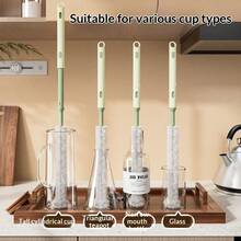 可伸缩多功能破墙刷 360°旋转清洁魔杖长柄榨汁机豆浆机清洁专用刷 - 彩色 - 查看 2