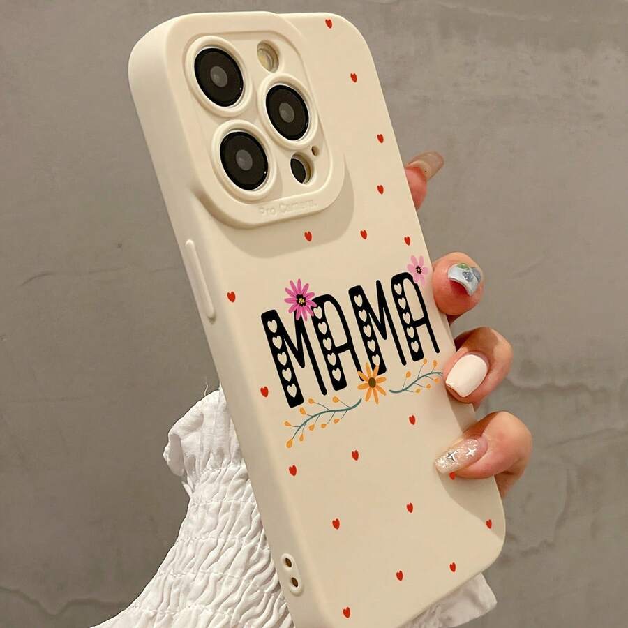 Funda suave y elegante para teléfono con diseño de un pequeño corazón rojo y lemas en inglés, compatible con los modelos de de 16, 15, 14, 13, 12, 11, XS, XR, X, 8,,, Plus, Pro y la serie SE. Perfecto para regalos de vacaciones, cumpleaños, para tu novia, novio, amigos, o incluso para ti mismo. Funda Suave Chic: Eleva el Estilo de tu Teléfono - 1 pieza - Ver 1