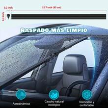 4 Tiras de Limpiaparabrisas de Coche,Repuesto de Escobilla de Limpiaparabrisas de Coche Sin Marco,Tiras de Goma Ajustables para Limpiaparabrisas,Se Adapta a la Mayoría de Accesorios de Vehículos (32\u201D) - negro - Ver 3