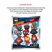 Monogram Marvel 漫威官方85周年纪念核心漫画系列3D盲盒钥匙扣，第12系列 - 随机角色，包括蜘蛛侠、钢铁侠、猩红女巫、格鲁特、星爵、火箭浣熊，可重复使用，可作为包夹，节日礼物，收藏人偶，追逐版包含幽灵蜘蛛、格温·史黛西、迈尔斯·莫拉莱斯 - 随机1个 - 寶藍色 - 查看 3