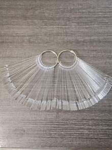 Bộ 50/100 khay pha màu sơn móng tay hình quạt, dụng cụ làm móng, thích hợp để pha và trưng bày màu sơn gel, thẻ màu, thực hành làm móng, thiết kế móng chuyên nghiệp, vật tư làm móng, thiết kế thời trang, dụng cụ thiết yếu cho thợ làm móng. - Trong sáng - Xem 11