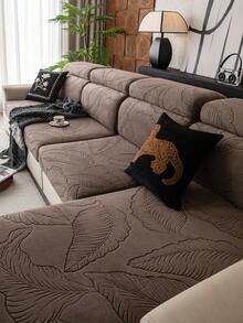 1pc Minimalist Leaf Design Sofa Slipcover, Washable, High-Quality Sofa Blanket Full Coverage Sofa Protector, Suitable For All Seasons