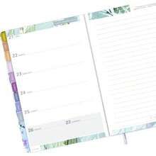 MANOA® Agenda 2026 "LUZ" Semana página en horizontal y hoja de notas a la derecha - 168 Páginas - Incluye separadores mensuales- Tamaño tipo Moleskine (SIN STICKERS) - PEGATINAS DE PECADO - Ver 5