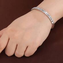 1pc Elegant Starry Geometric Design Cubic Zirconia Inlaid Women Bracelet, Casual Gift - Multicolor - View 9