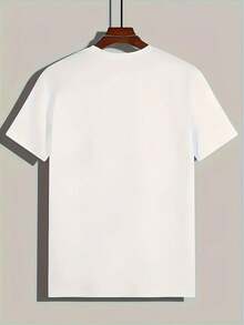 Camiseta Casual de Cuello Redondo para Mujeres con Impresión de JUEGO, Tejido de Algodón 100%, Ropa Deportiva para Todas las Estaciones, Longitud Regular, Patrón de Alfabeto - 220gsm - ["Blanco"] - Ver 2