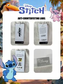 Disney 官方授权单件装缝纫图案购物袋，大容量可折叠手提袋，抽绳单肩包，轻便手提包，官方授权 - 多款可选，经认证，女士/女孩/女性适用，适合日常/购物/外出 - 彩色 - 查看 3