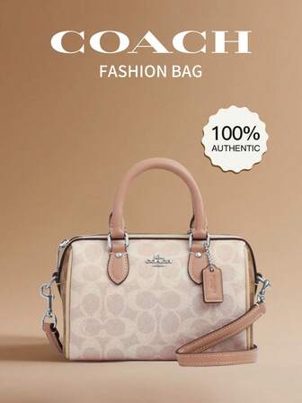 Coach Rowan Series Satchel Bag With Top Handle Handbag Women Crossbody Shoulder Bag Leather Boston Bag