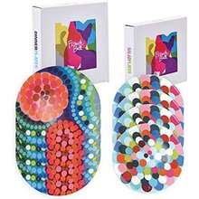 French Bull - Juego de 4 platos surtidos - Juego de 4 platos de melamina de 9 pulgadas, vajilla de melamina para interiores y exteriores, surtido de blanco y negro(11" Dinner Plates Bindi) - Multicolor - Ver 3