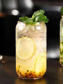 4pcs/Set 500ml Glass Straw Cups With Bamboo Lids, Straws And Straw Brush, Suitable For Iced Coffee, Milk Tea, Soda, Juice, Tea And Other Beverages. Ideal As Holiday Gifts, Valentine's Day Gifts, And Back-To-School Essential.