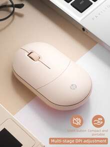 HP Wireless Silent Mouse - Ergonomic Right-Handed Design, 2.4GHz Stable Connection - Suitable For Desktop And Laptop Computers - Beige - View 13