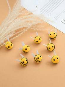 10个/25个/30个可爱毛绒蜜蜂玩具，背包配件，手工DIY毛绒玩具，花园盆栽装饰，万圣节装饰，圣诞节装饰，蘑菇，毛绒蜜蜂