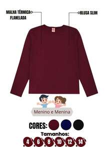 Children's Blouse For Boys And Girls In 220 Gsm Flannel Thermal Fabric. BLACK - Granate - Ver 2