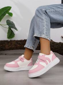 1 Pair Girls' Spring New Soft Bottom Fashion Versatile Casual Slip-On Sneakers - Pink - View 2