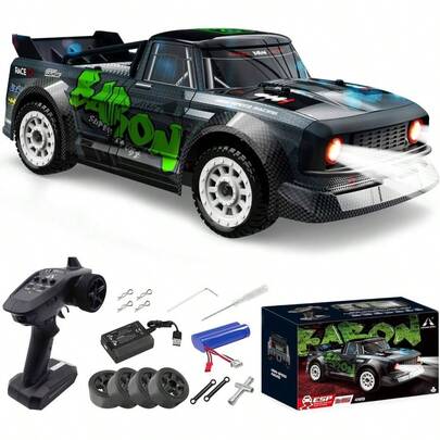 1/16 Control remoto de alta velocidad, 4WD RC Drifting Racing Fast 20MPH Truck 2.4Ghz Off - Road 4X4 Buggy coche velocidad y control de direccin vehculo juguete con luces para nios y