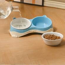 2-in-1 Futter- und Wassernäpfe für Haustiere, keramischer Anti-Verschütt-Futternapf und Trinknäpfe für Katzen - 150 ml - Übersicht 6