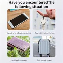 1PC Smart Tracker, Mini Tracker, Mini Key Finder, Location Tracker, Key Finder Anti Loss Alarm Sensor Device, Remote Finder, Used For Locating Mobile Phone Keys, Wallets, Luggage Items, Portable Anti Loss Tag Item Tracker, Suitable For Luggage/Pets - Black - View 8