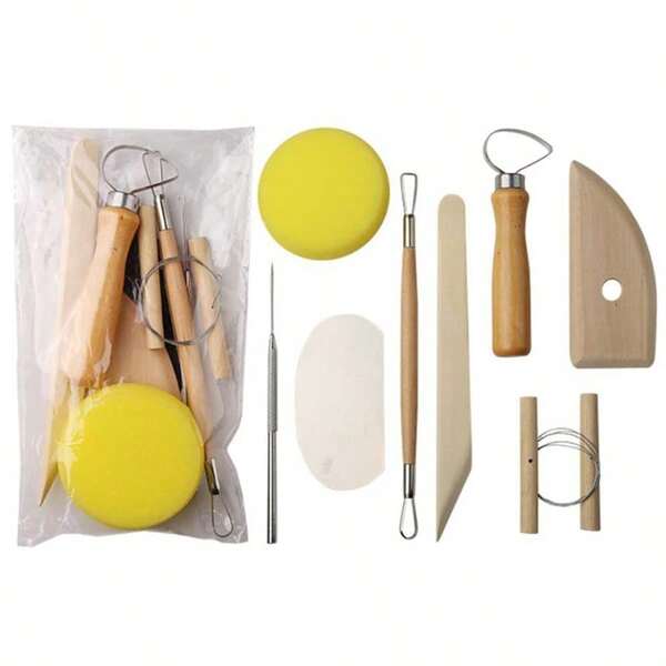 Kit 8 Ferramenta Escultura Modelagem Argila Massa Cerâmica