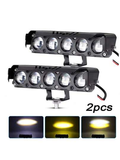 2 piezas Faros de Auxiliares Lupa Led 160w Focos Luz Para Coche y Moto